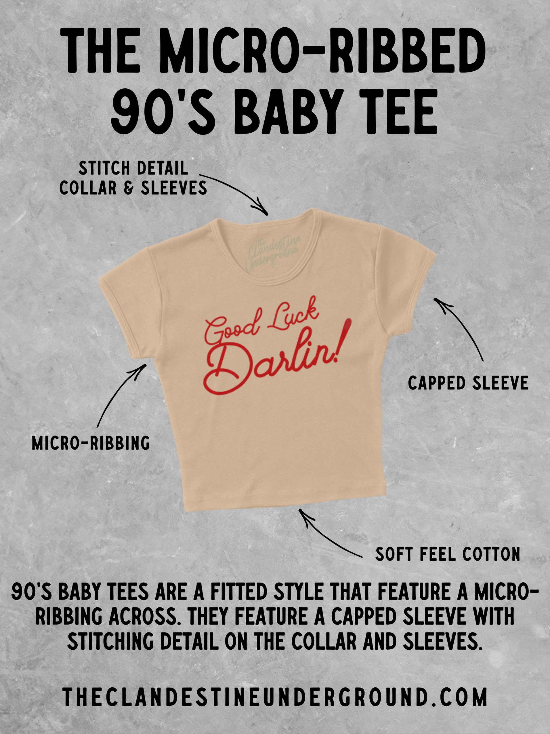 Underground Original Design: Welcome to Memphis, Tennessee Micro-Ribbed Baby Tee